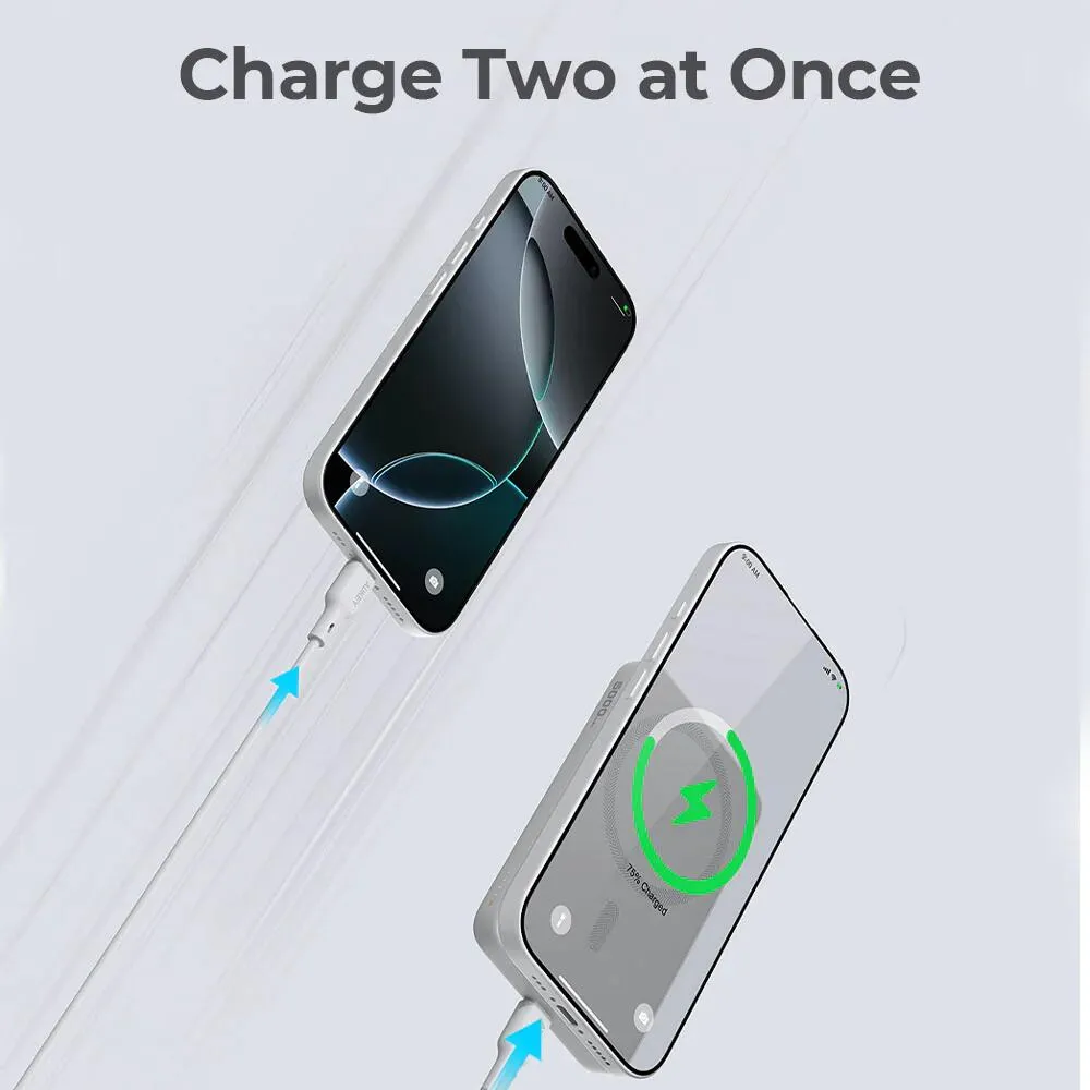 AUKEY 5000 mAh MagSafe Power Bank - Frost White — AUKEY 5000 mAh MagSafe Power Bank - Frost White