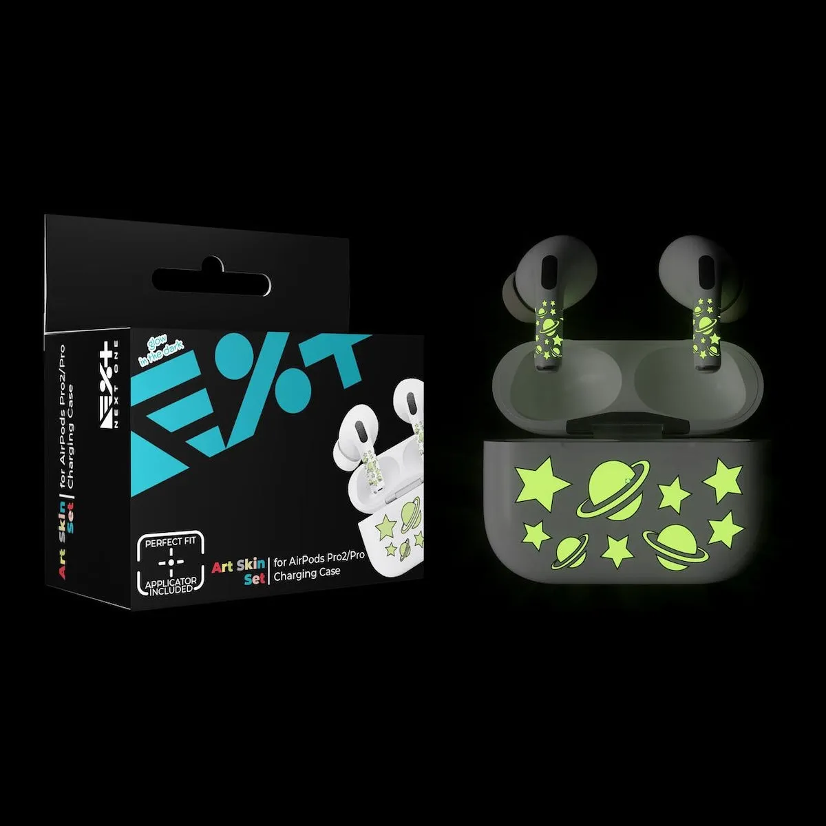Next One ArtSkin naljepnica za AirPods Pro (1. i 2. gen) - Glowing Planets — Next One ArtSkin naljepnica za AirPods Pro (1. i 2. gen) - Glowing Planets