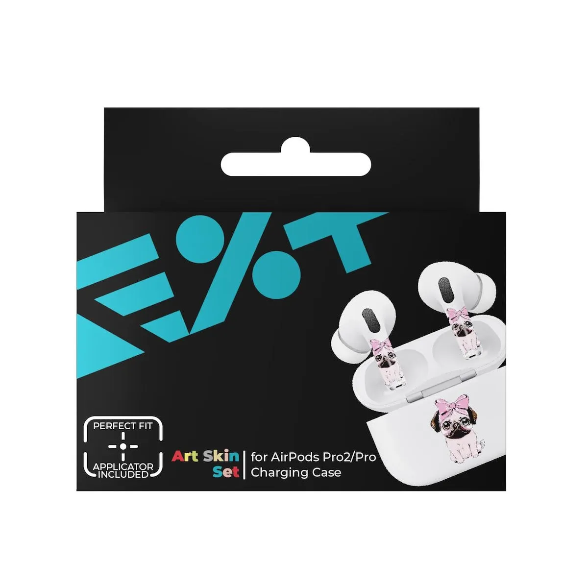 Next One ArtSkin naljepnica za AirPods Pro (1. i 2. gen) - Pink Pug — Next One ArtSkin naljepnica za AirPods Pro (1. i 2. gen) - Pink Pug