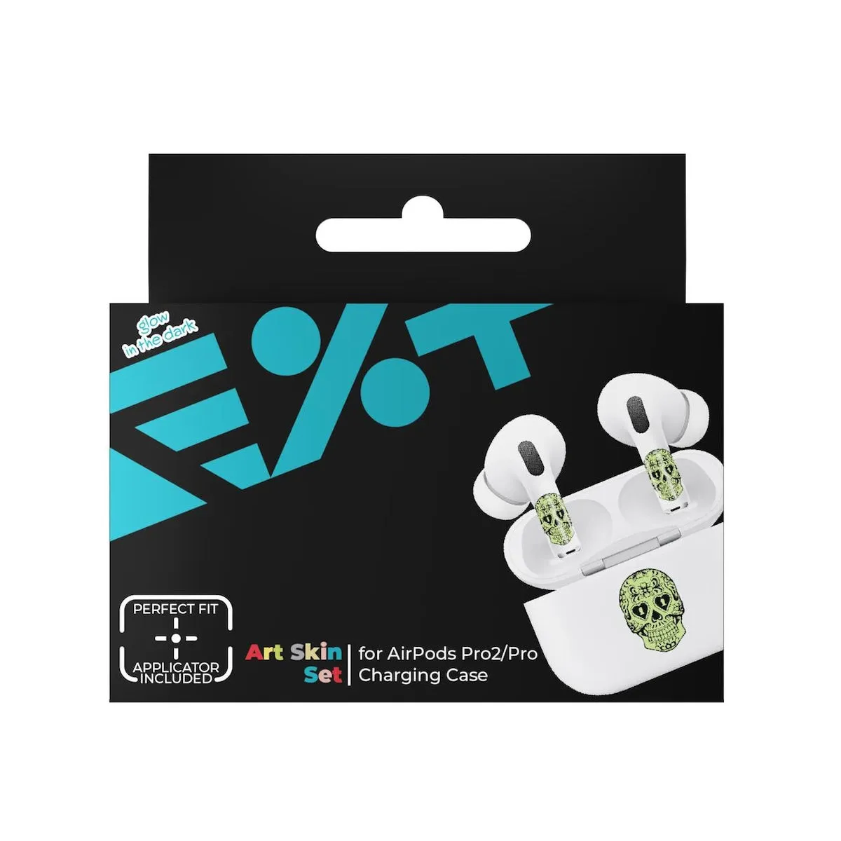 Next One ArtSkin naljepnica za AirPods Pro (1. i 2. gen) - Glowing Skull — Next One ArtSkin naljepnica za AirPods Pro (1. i 2. gen) - Glowing Skull