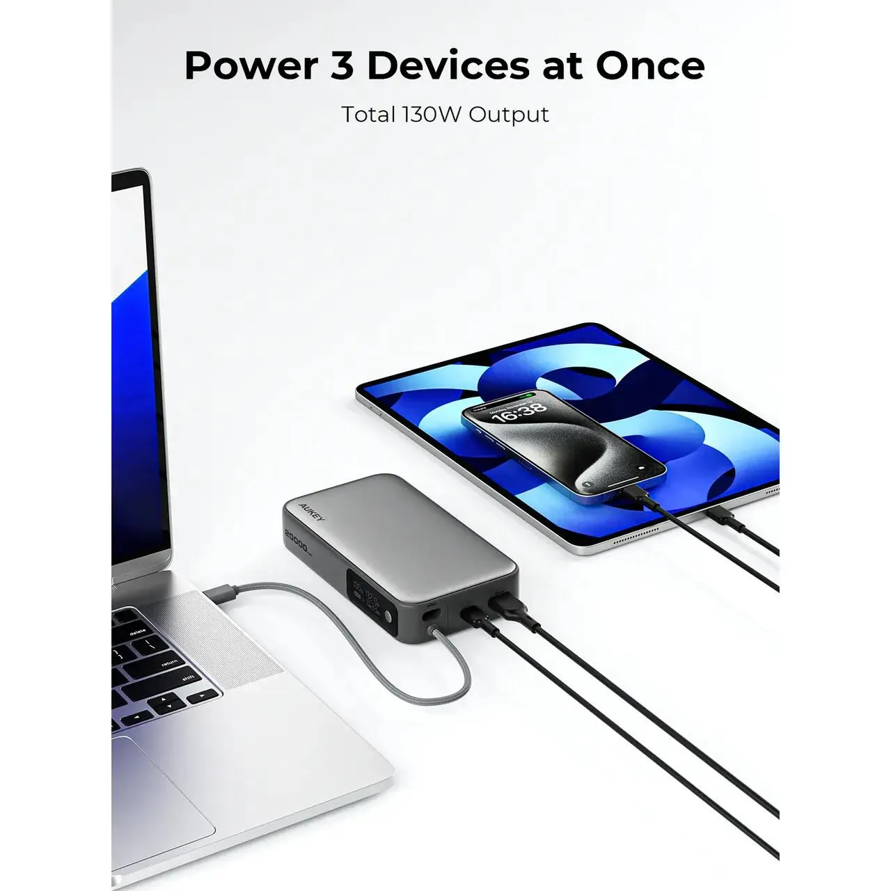 AUKEY Spark Sling 20000 Compact Fast Charging Power Bank s ugrađenim USB-C kabelom — AUKEY Spark Sling 20000 Compact Fast Charging Power Bank s ugrađenim USB-C kabelom