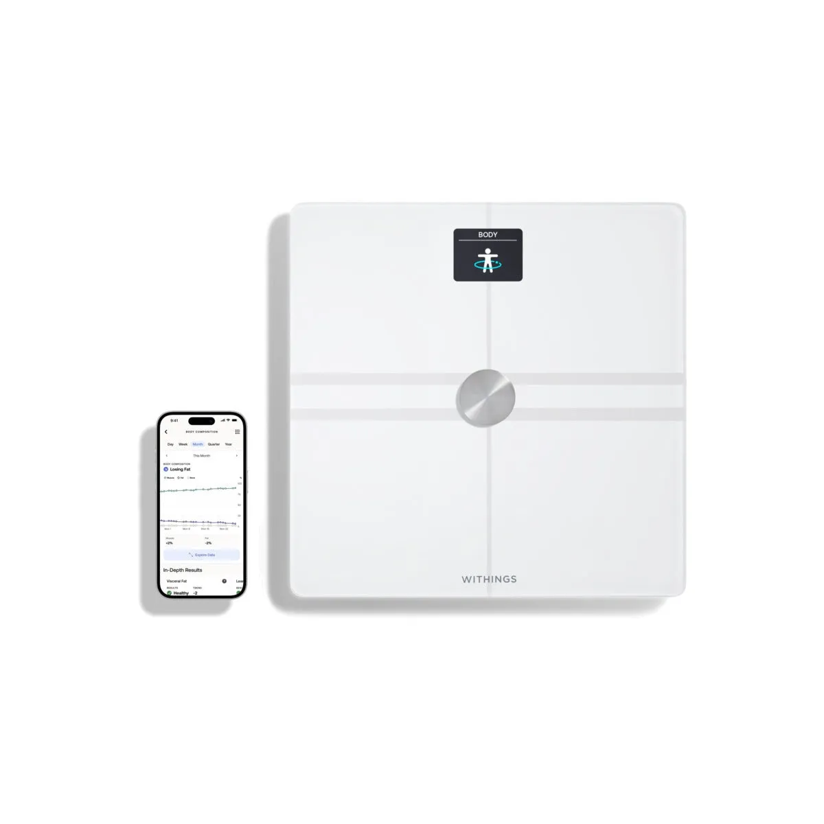 Withings Body Comp Complete Body Analysis Wi-Fi pametna vaga - bijela — Withings Body Comp Complete Body Analysis Wi-Fi pametna vaga - bijela