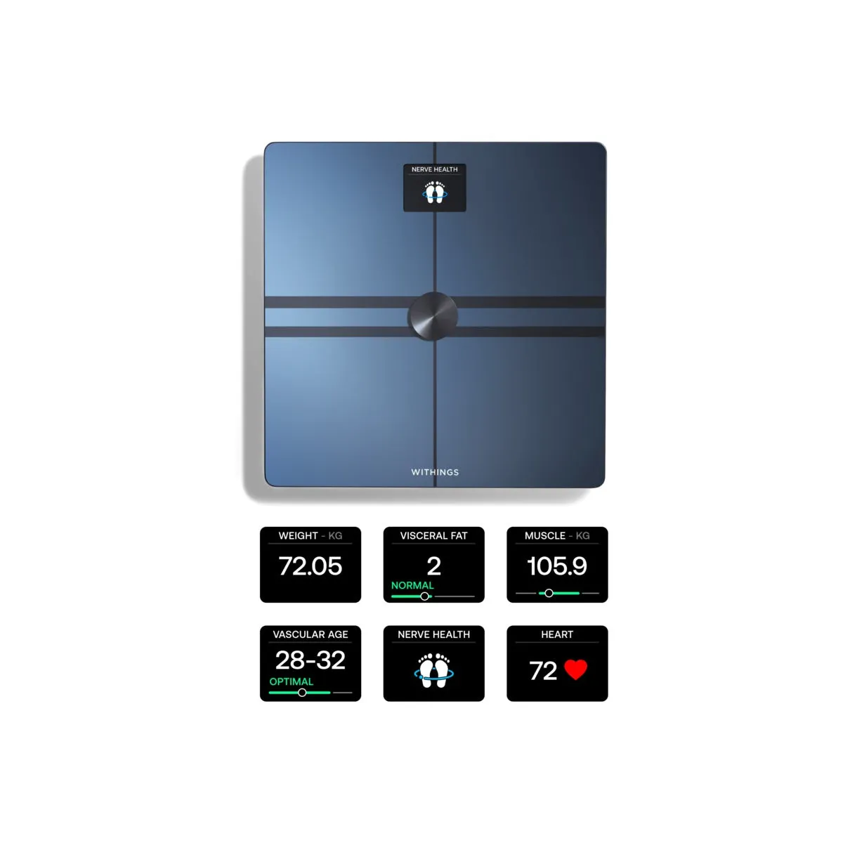 Withings Body Comp Complete Body Analysis Wi-Fi pametna vaga - crna — Withings Body Comp Complete Body Analysis Wi-Fi pametna vaga - crna