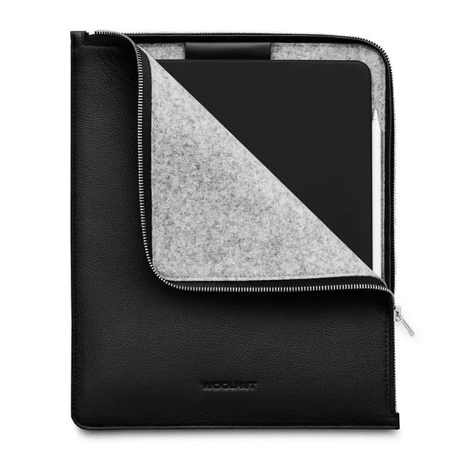 WOOLNUT kožna futrola za iPad Pro 12,9" - crna — WOOLNUT kožna futrola za iPad Pro 12,9" - crna