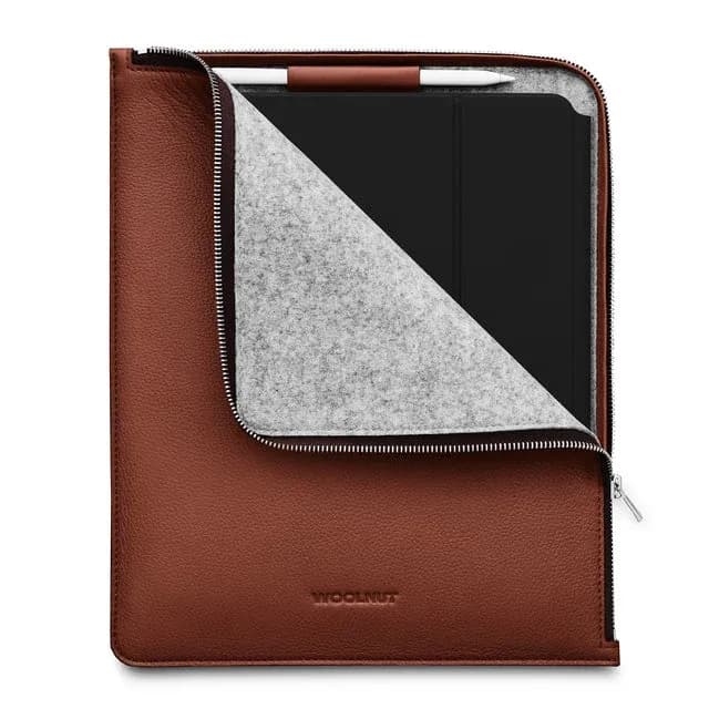 WOOLNUT kožna futrola za iPad Pro 12,9" - konjak — WOOLNUT kožna futrola za iPad Pro 12,9" - konjak