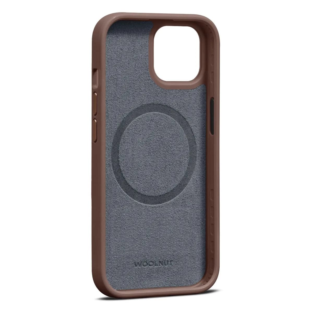 WOOLNUT kožna maska za iPhone 15 - konjak — WOOLNUT kožna maska za iPhone 15 - konjak
