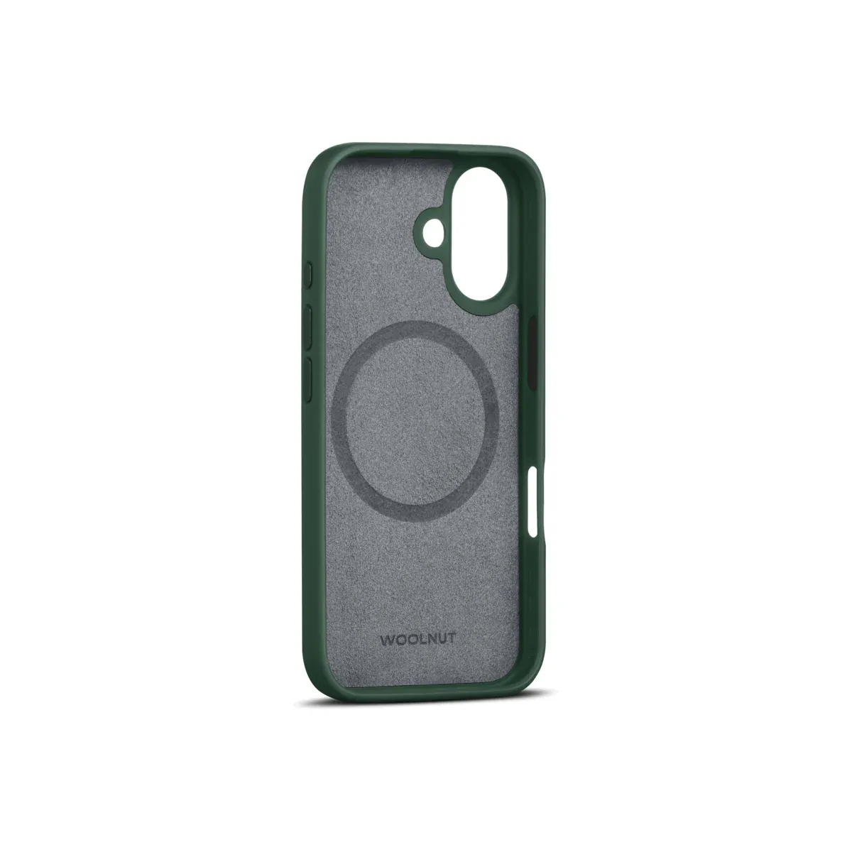 Woolnut kožna maska za iPhone 16 - zelena — Woolnut kožna maska za iPhone 16 - zelena