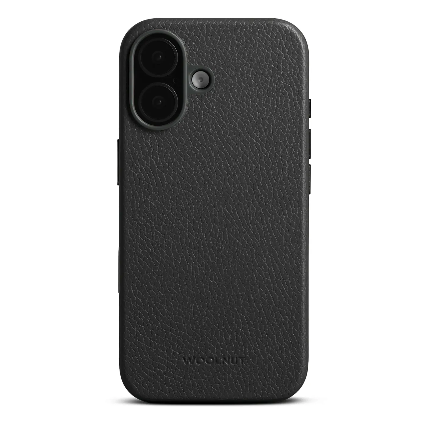 Woolnut kožna maska za iPhone 17 - crna — Woolnut kožna maska za iPhone 17 - crna