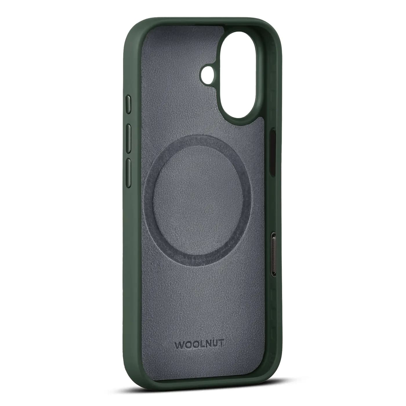 Woolnut kožna maska za iPhone 17 - zelena — Woolnut kožna maska za iPhone 17 - zelena