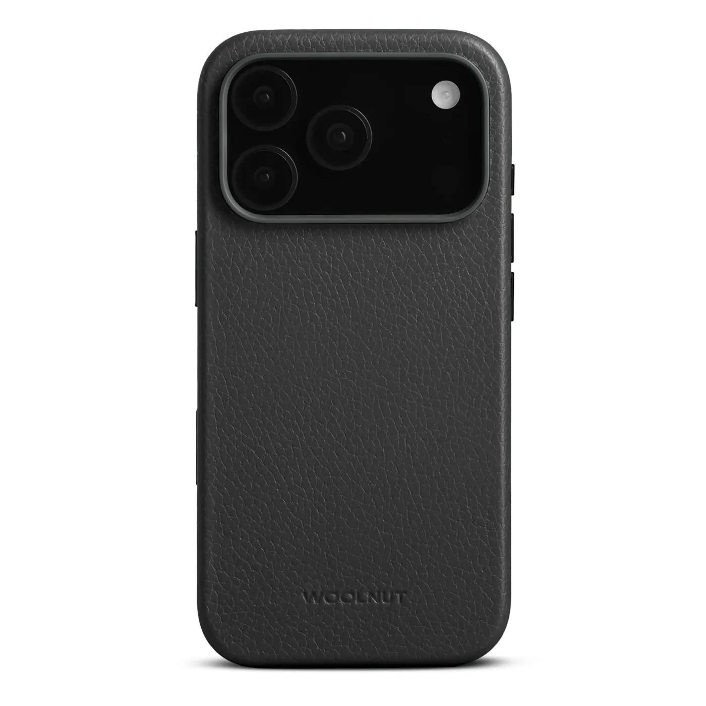 Woolnut kožna maska za iPhone 17 Pro - crna — Woolnut kožna maska za iPhone 17 Pro - crna