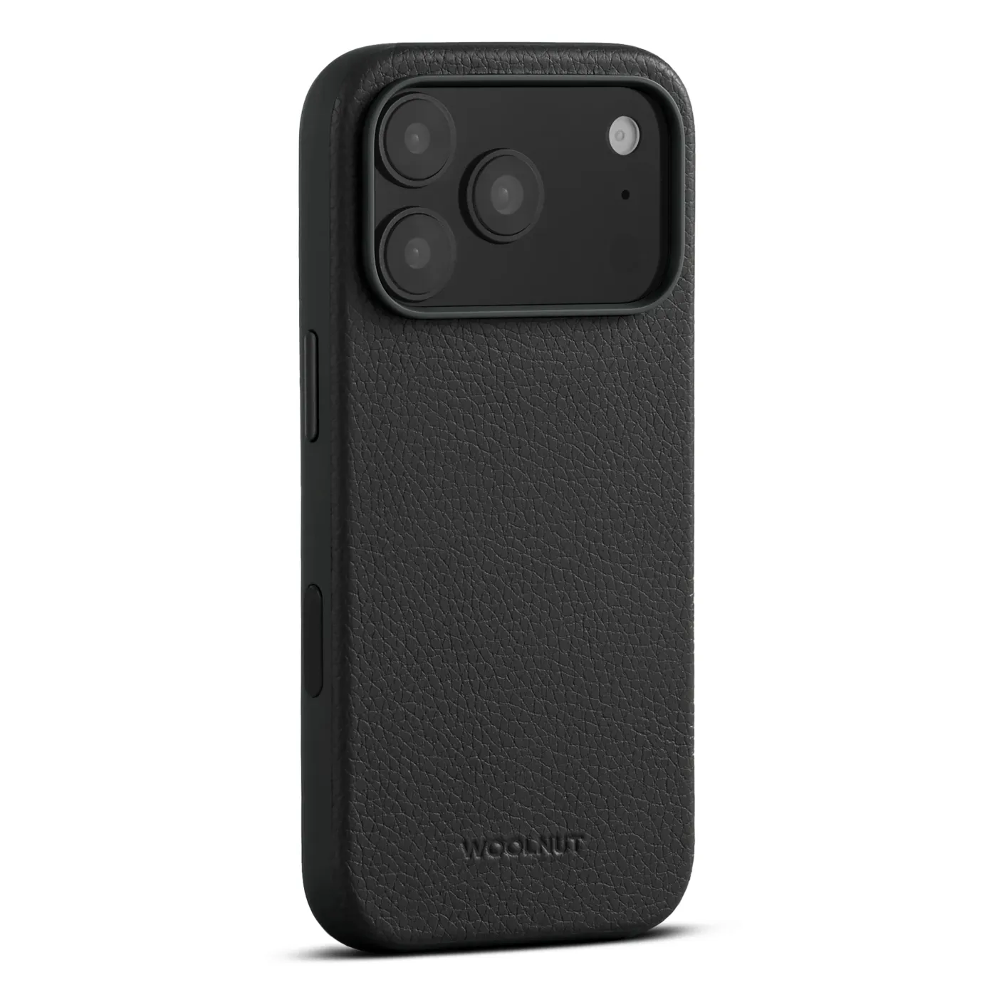 Woolnut kožna maska za iPhone 17 Pro - crna — Woolnut kožna maska za iPhone 17 Pro - crna