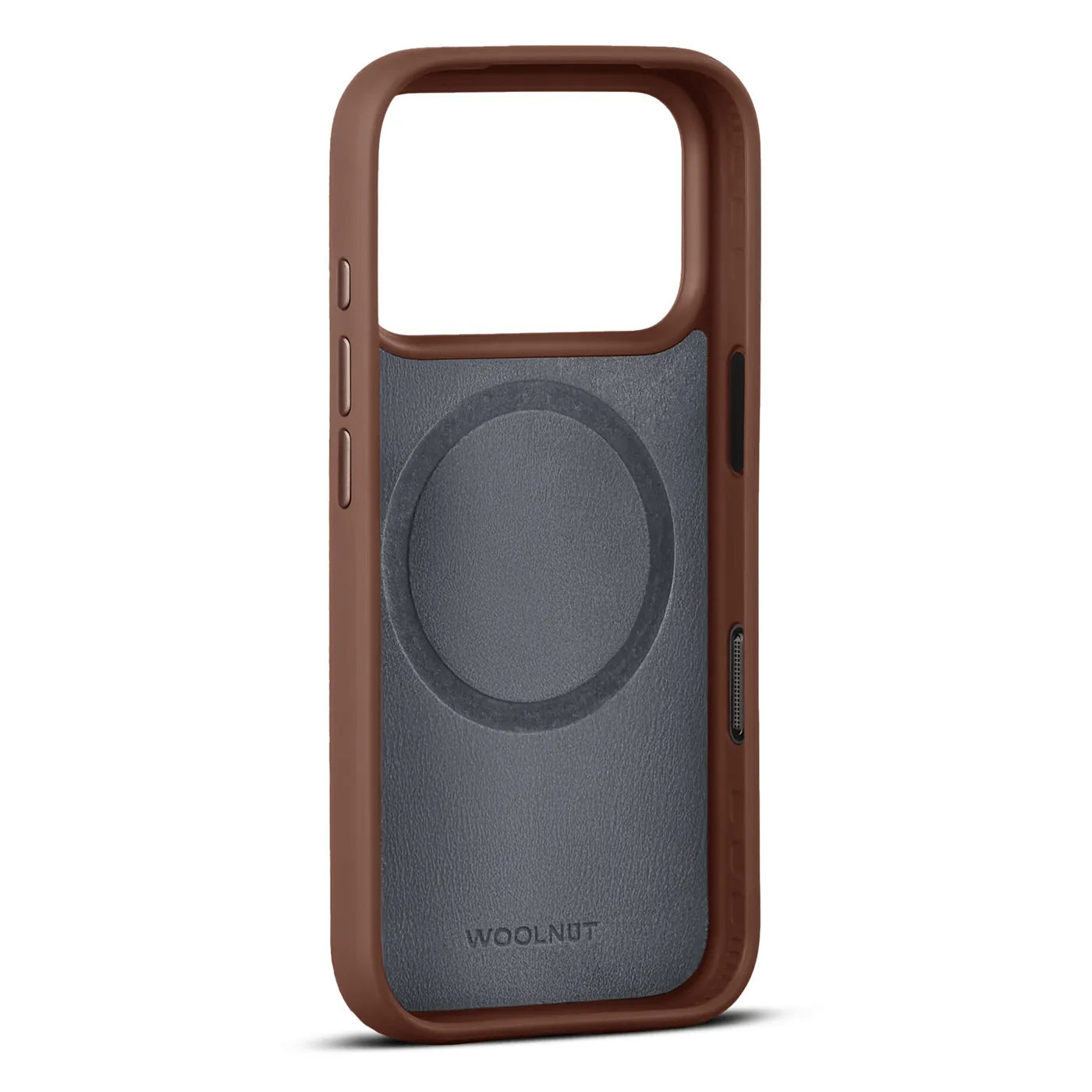 Woolnut kožna maska za iPhone 17 Pro - konjak — Woolnut kožna maska za iPhone 17 Pro - konjak