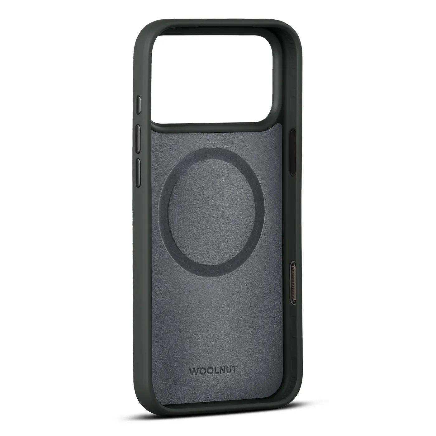 Woolnut kožna maska za iPhone 17 Pro Max - crna — Woolnut kožna maska za iPhone 17 Pro Max - crna