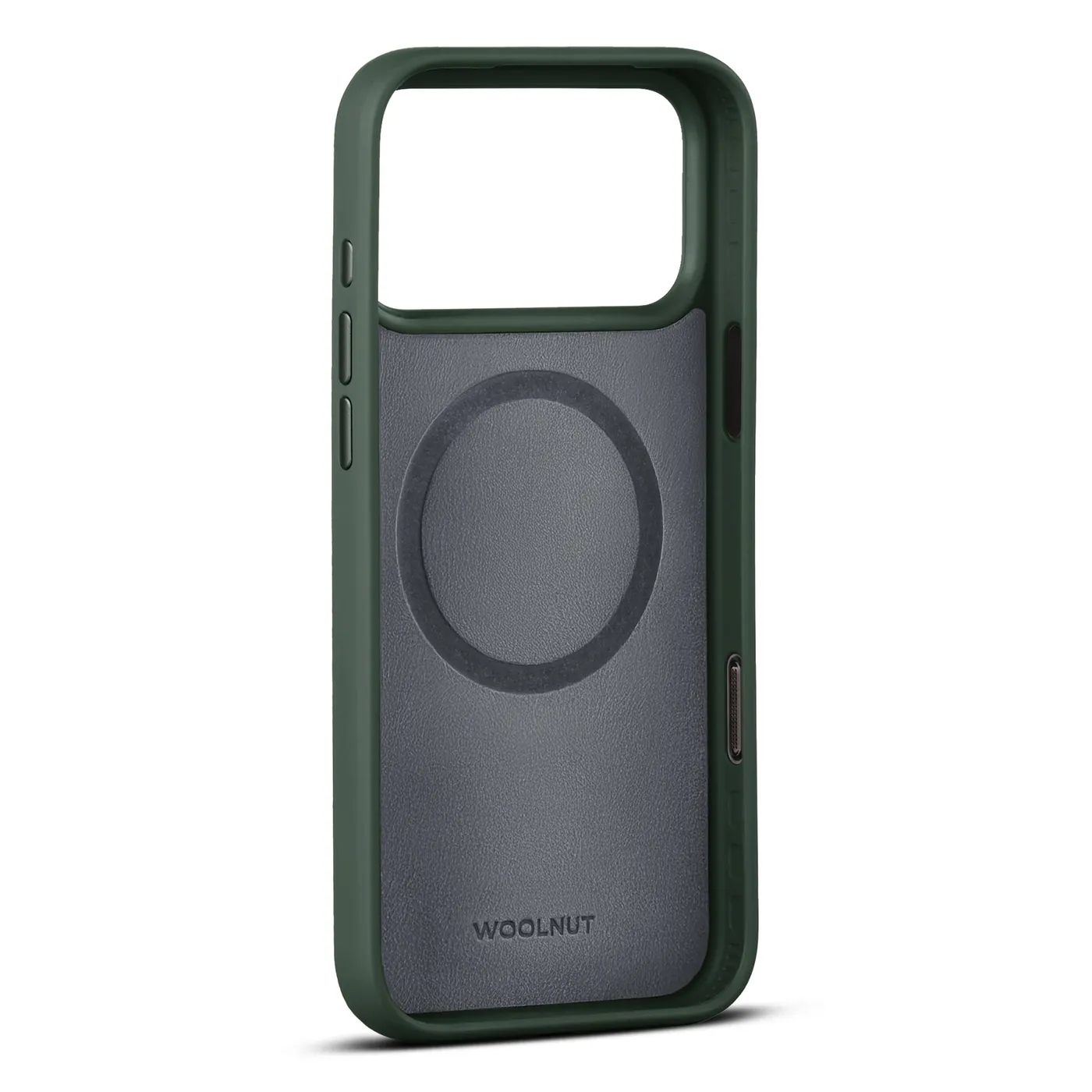 Woolnut kožna maska za iPhone 17 Pro Max - zelena — Woolnut kožna maska za iPhone 17 Pro Max - zelena