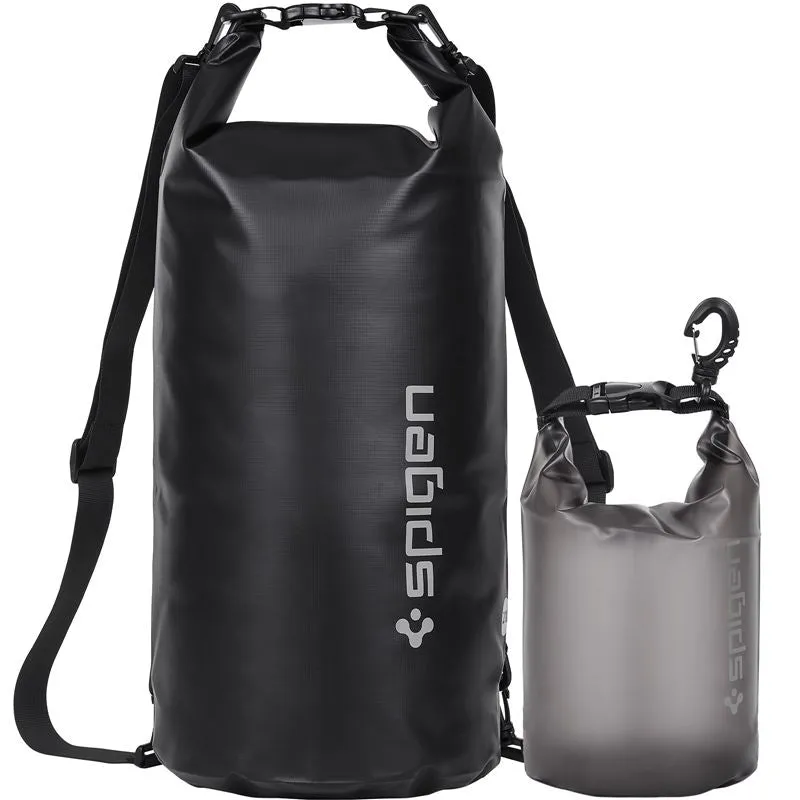 Spigen Aqua Shield vodootporna torba 20 L + dodatna 2 L - crna — Spigen Aqua Shield vodootporna torba 20 L + dodatna 2 L - crna