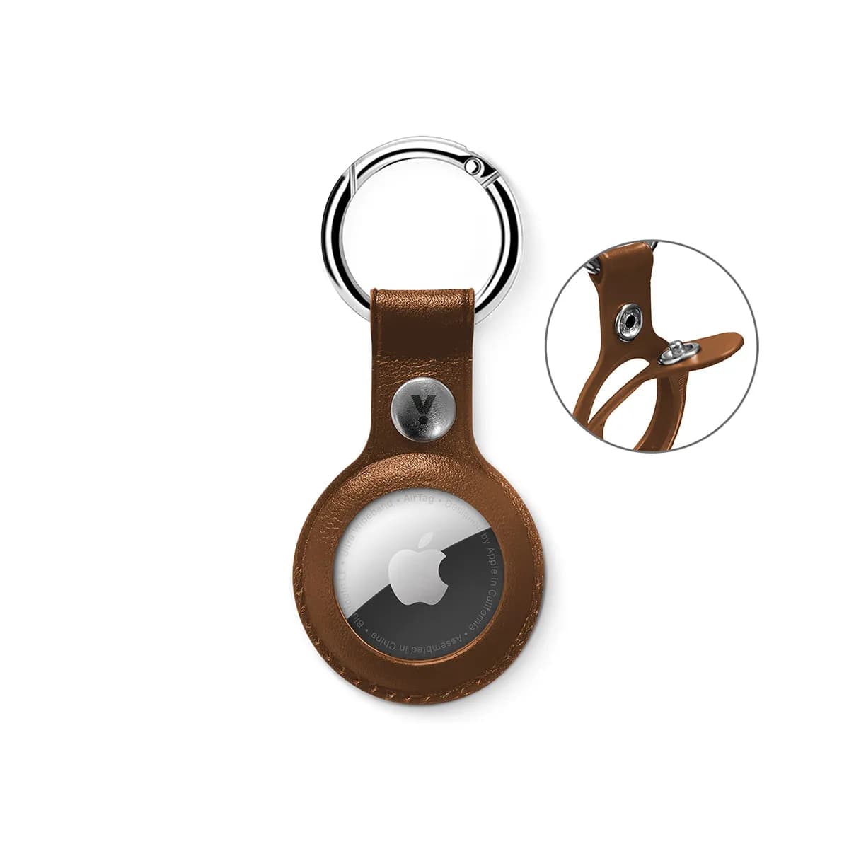 iStyle Leather Case for AirTag - smeđa — iStyle Leather Case for AirTag - smeđa