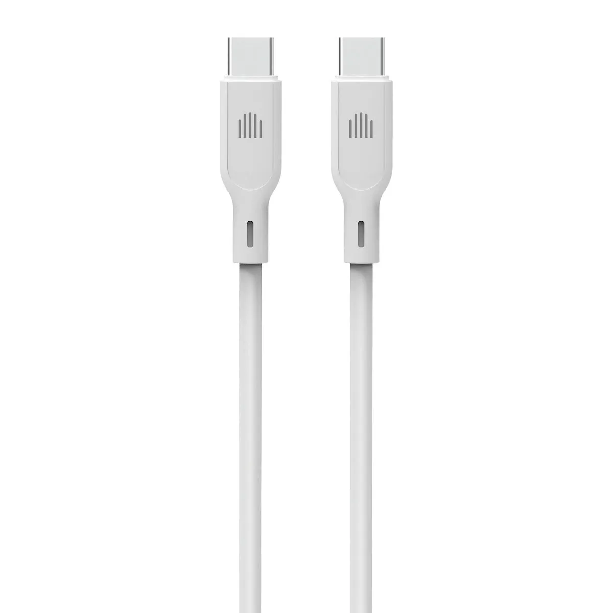 Dviced USB-C na USB-C silikonski kabel (1,25m) - bijeli — Dviced USB-C na USB-C silikonski kabel (1,25m) - bijeli