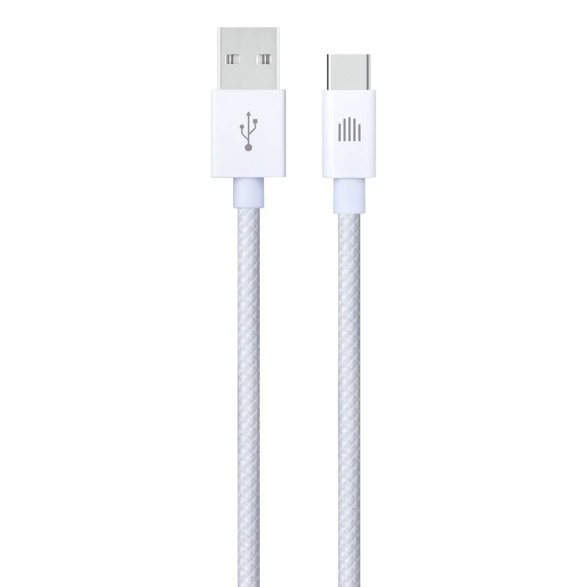 Dviced Cable USB-A to USB-C Nylon Textile 1,25m - bijeli — Dviced Cable USB-A to USB-C Nylon Textile 1,25m - bijeli
