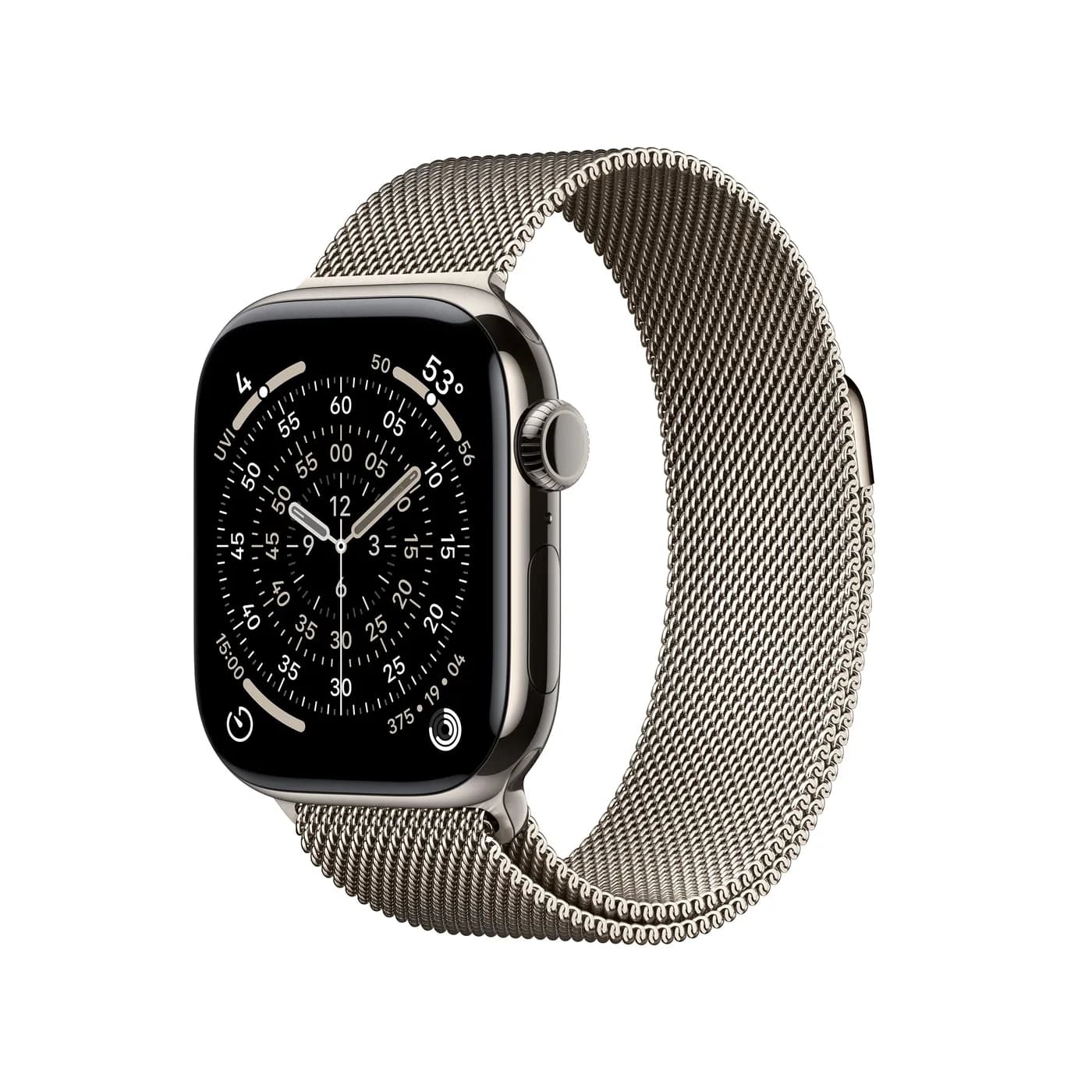 Apple Watch Series 11 GPS + Cellular 42 mm kućište od prirodnog titanija s Milanese Loop-om od prirodnog titanija — Apple Watch Series 11 GPS + Cellular 42 mm kućište od prirodnog titanija s Milanese Loop-om od prirodnog titanija