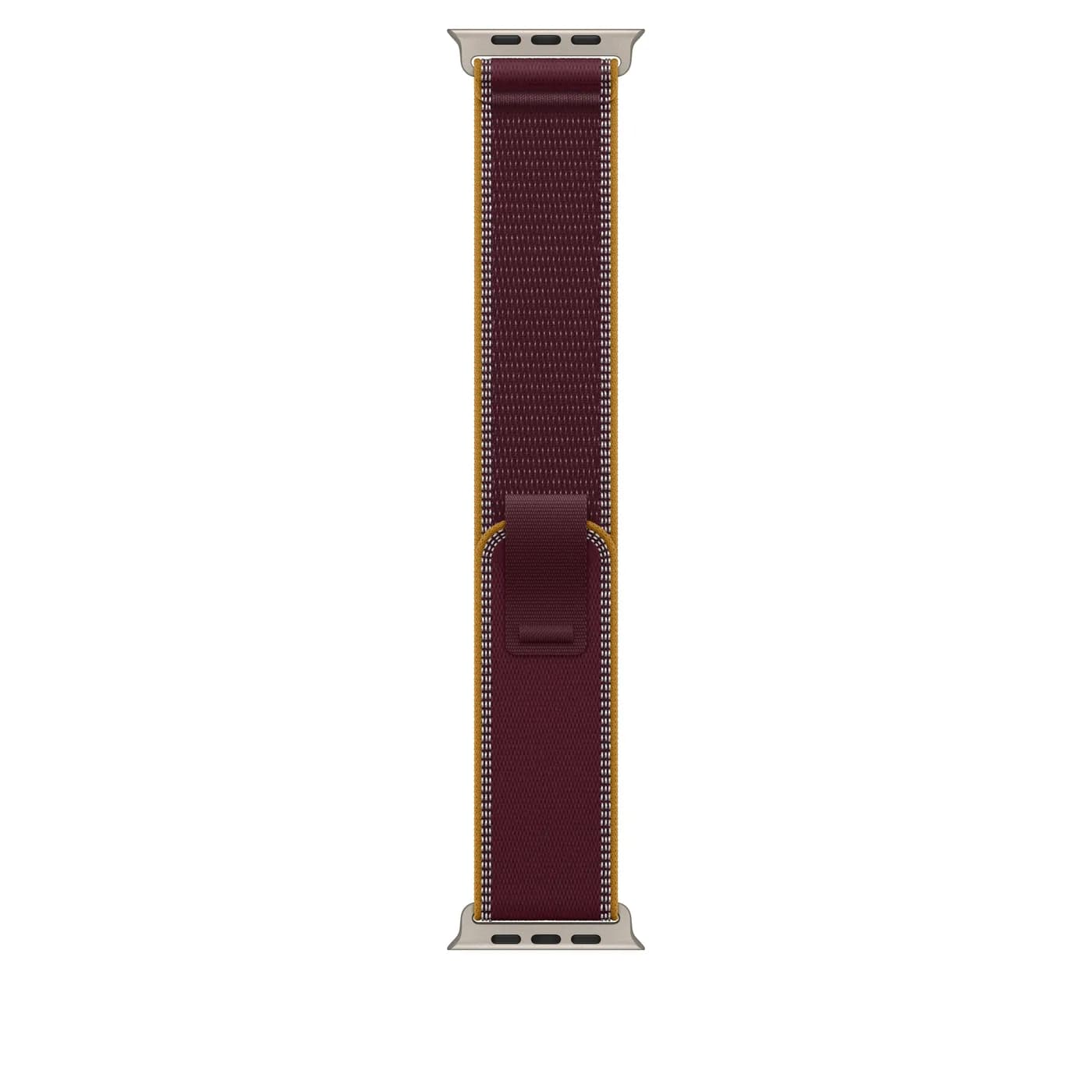 49mm Burgundy Trail Loop - S/M - Natural Titanium Finish — 49mm Burgundy Trail Loop - S/M - Natural Titanium Finish