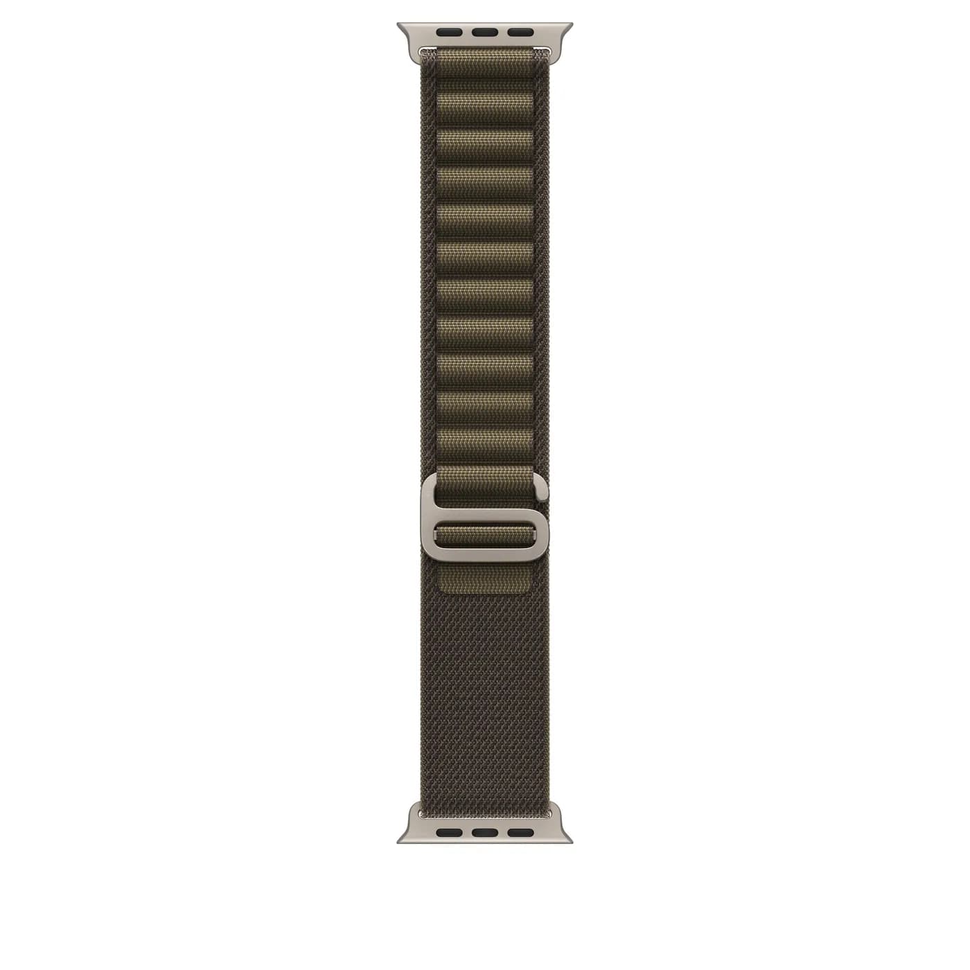 49mm Dark Olive Alpine Loop - Small - Natural Titanium Finish — 49mm Dark Olive Alpine Loop - Small - Natural Titanium Finish