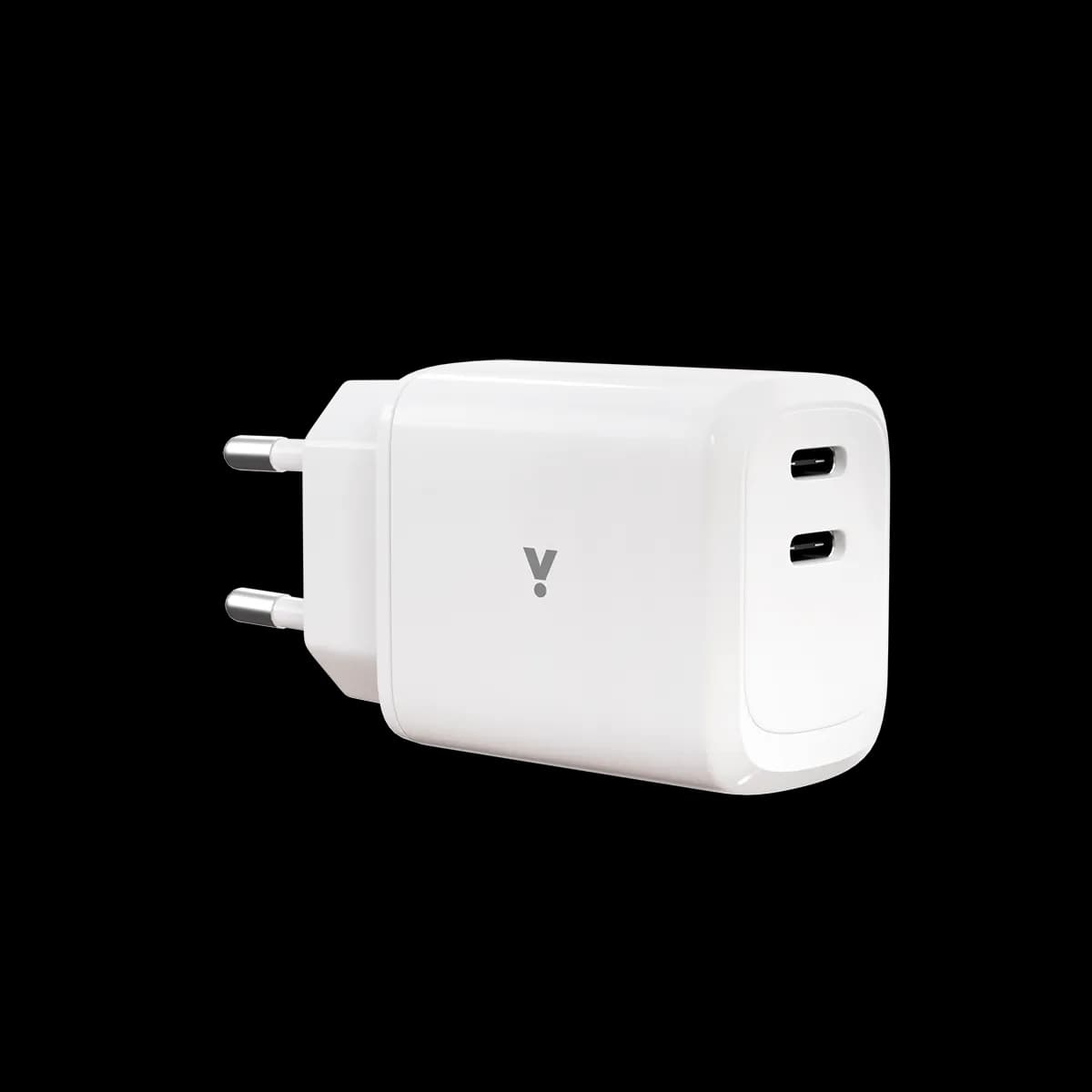 iSTYLE Double USB-C punjač 45 W - bijeli — iSTYLE Double USB-C punjač 45 W - bijeli