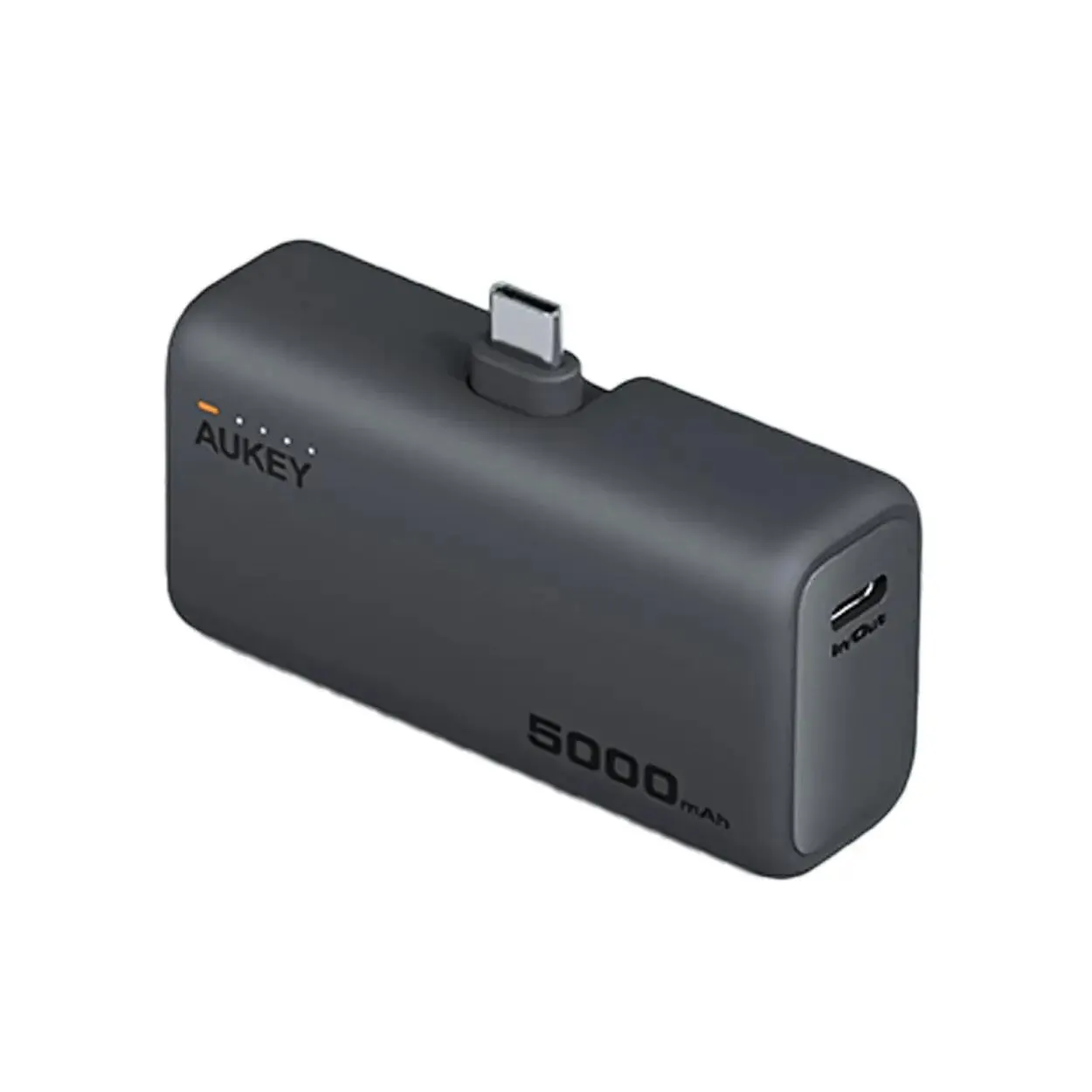 AUKEY Spark Mini 5000 Portable Power Bank s ugrađenim USB-C priključkom - Sivi — AUKEY Spark Mini 5000 Portable Power Bank s ugrađenim USB-C priključkom - Sivi
